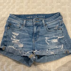 Almost New American Eagle Jean Shorts Size 0